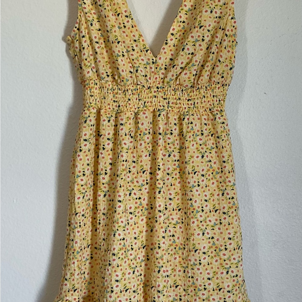 Liberty Love Yellow Floral Mini Dress